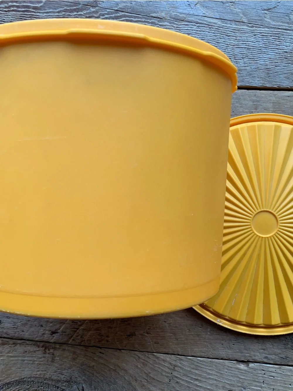 Vintage Tupperware Servalier Canister in Harvest Yellow